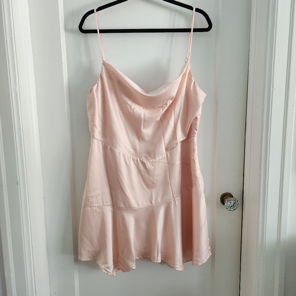Brand New With Tags Pink Satin Mini Dress from Princess Polly